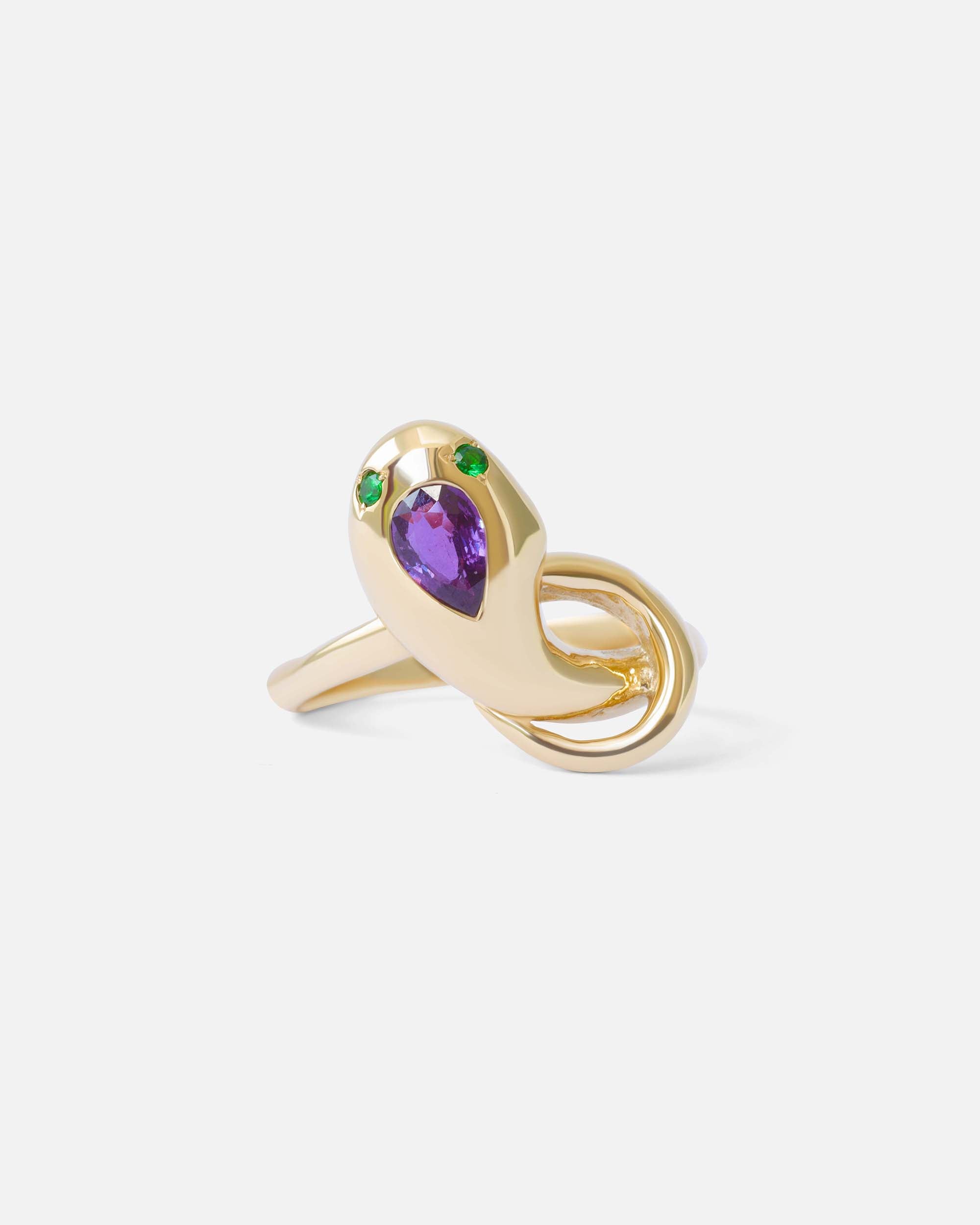 Nudum Serpentes Ring / Dark Purple Sapphire By Ides