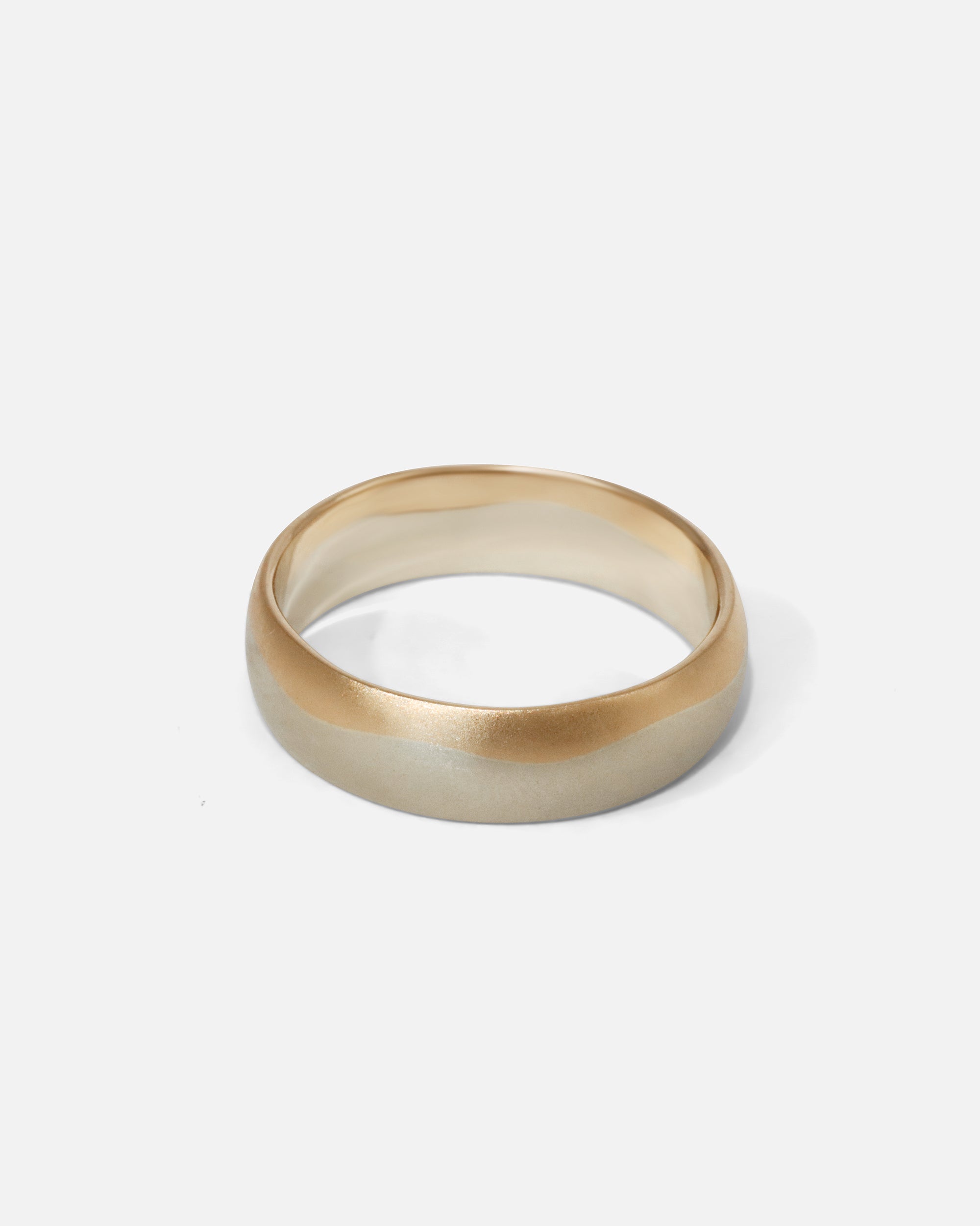 Front view of Wavy Dome Band / Two Tone by Fitzgerald Jewelry