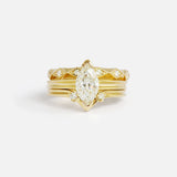 Canal / Curved 2 Diamond Ring By Ruowei