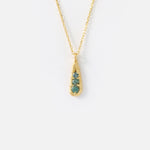 Silk / Blue Green Sapphire Pendant By Hiroyo