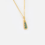 Silk / Blue Green Sapphire Pendant By Hiroyo