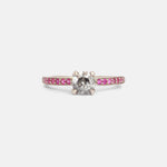 Imperatrix / Salt & Pepper Pink Ring By Vena Amoris